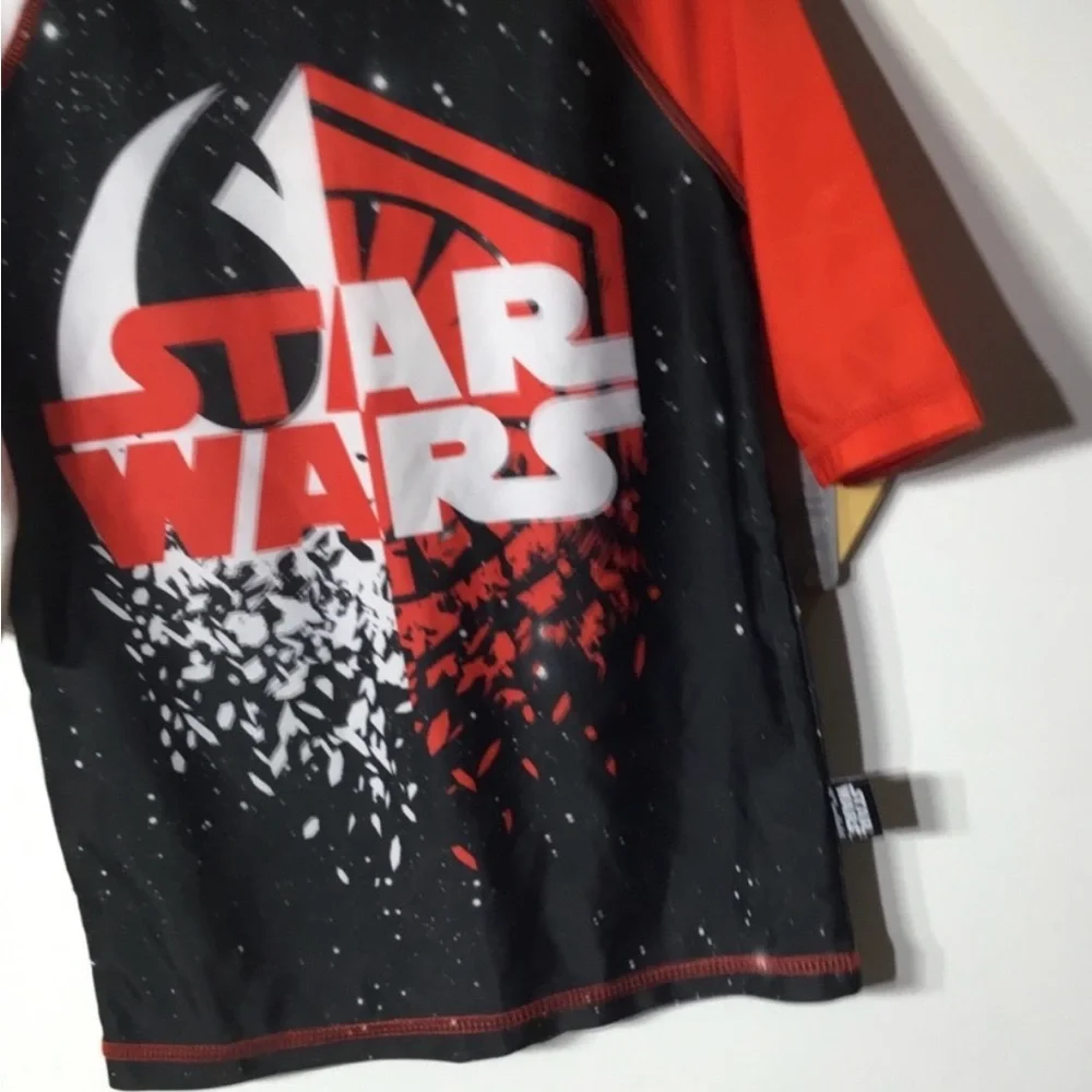 Disney Store Boys Star Wars Swim Trunks & Swim Top SPF NEW NWT